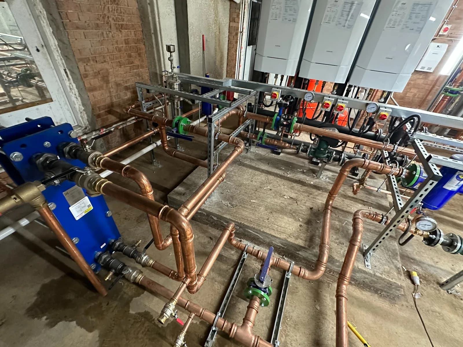 Commercial church plant-room installation, project photograph 2 of 8