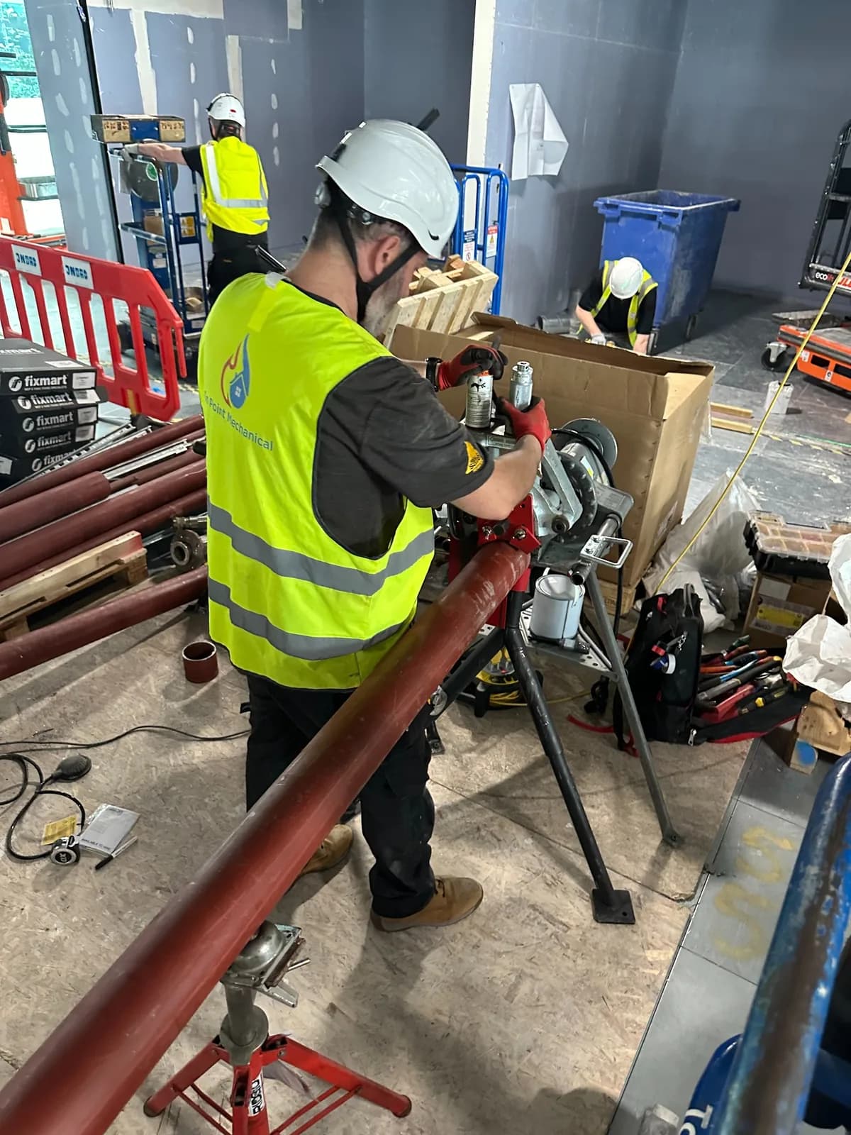 Victaulic pipework installation to a new skid, project photograph 5 of 7