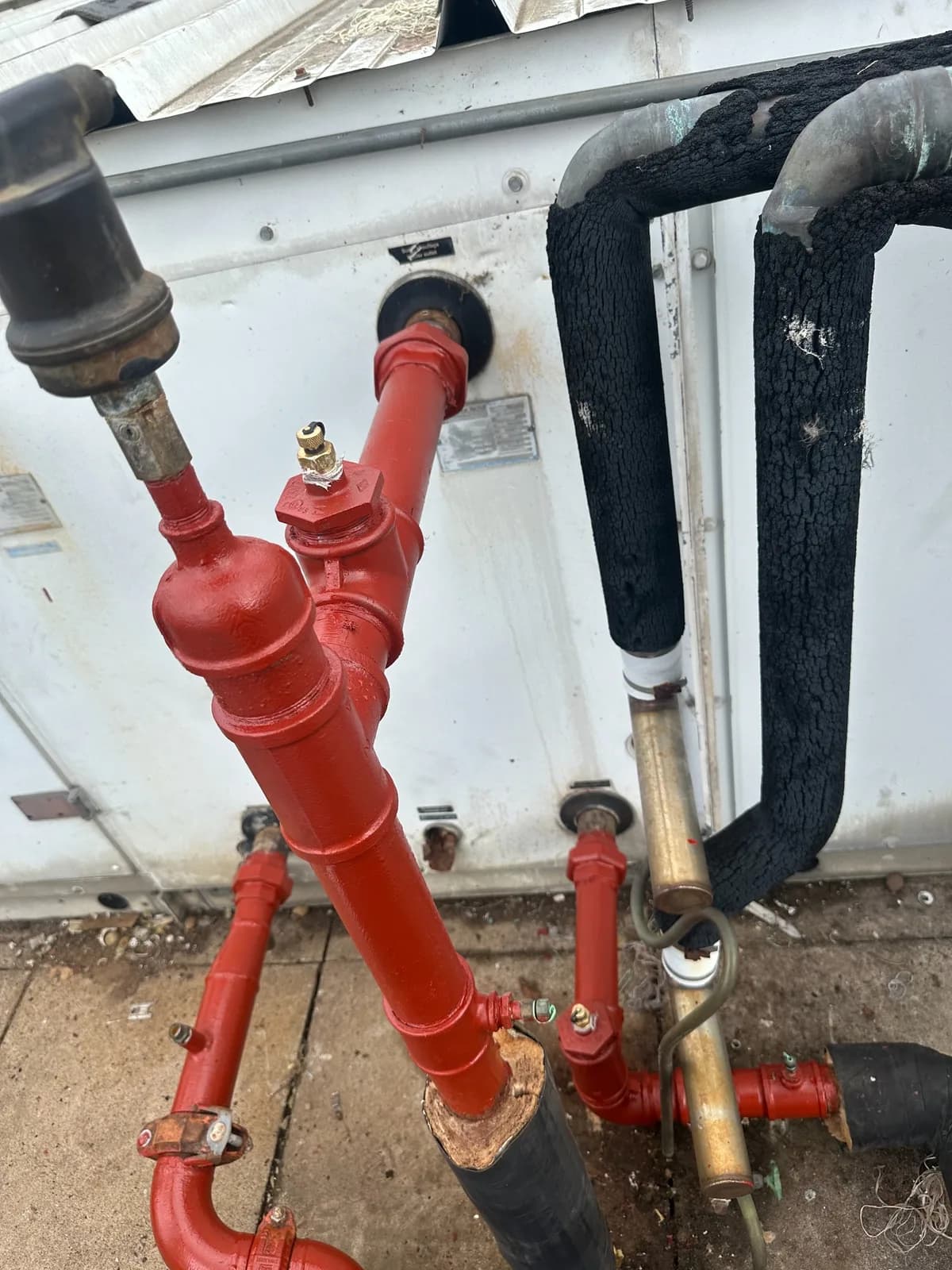 Rooftop AHU pipework alterations, project photograph 2 of 2