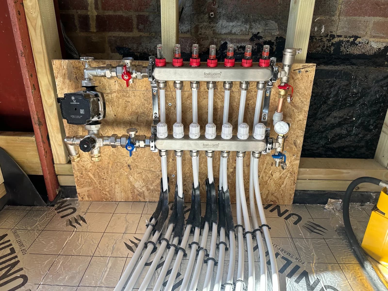 Whole-property underfloor heating installation, project photograph 2 of 2