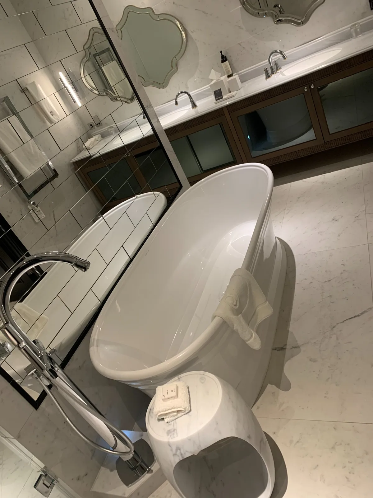 Luxury hotel bathroom installation, project photograph 2 of 5