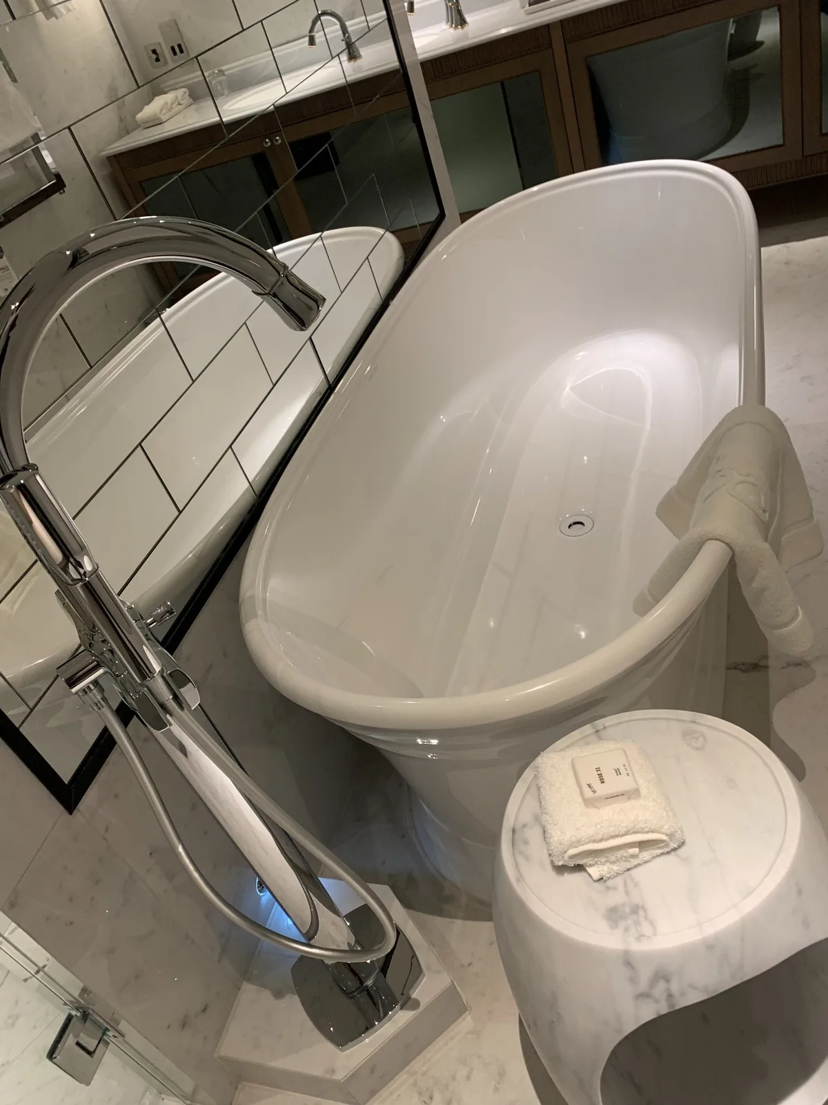Luxury hotel bathroom installation, project photograph 3 of 5