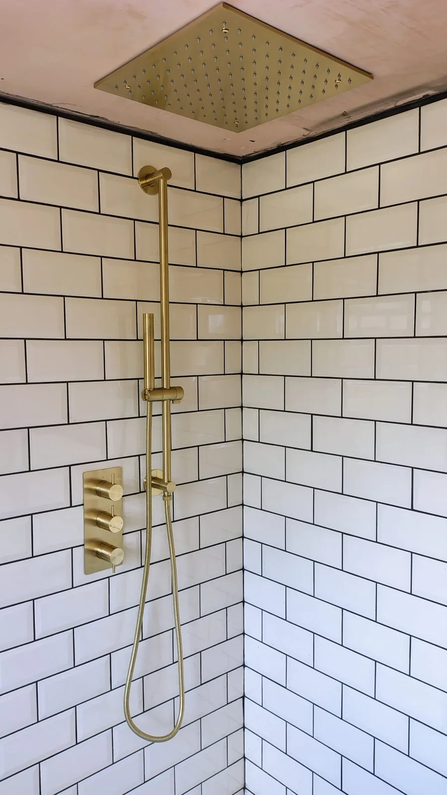 Brassware shower-room installation, project photograph 3 of 5